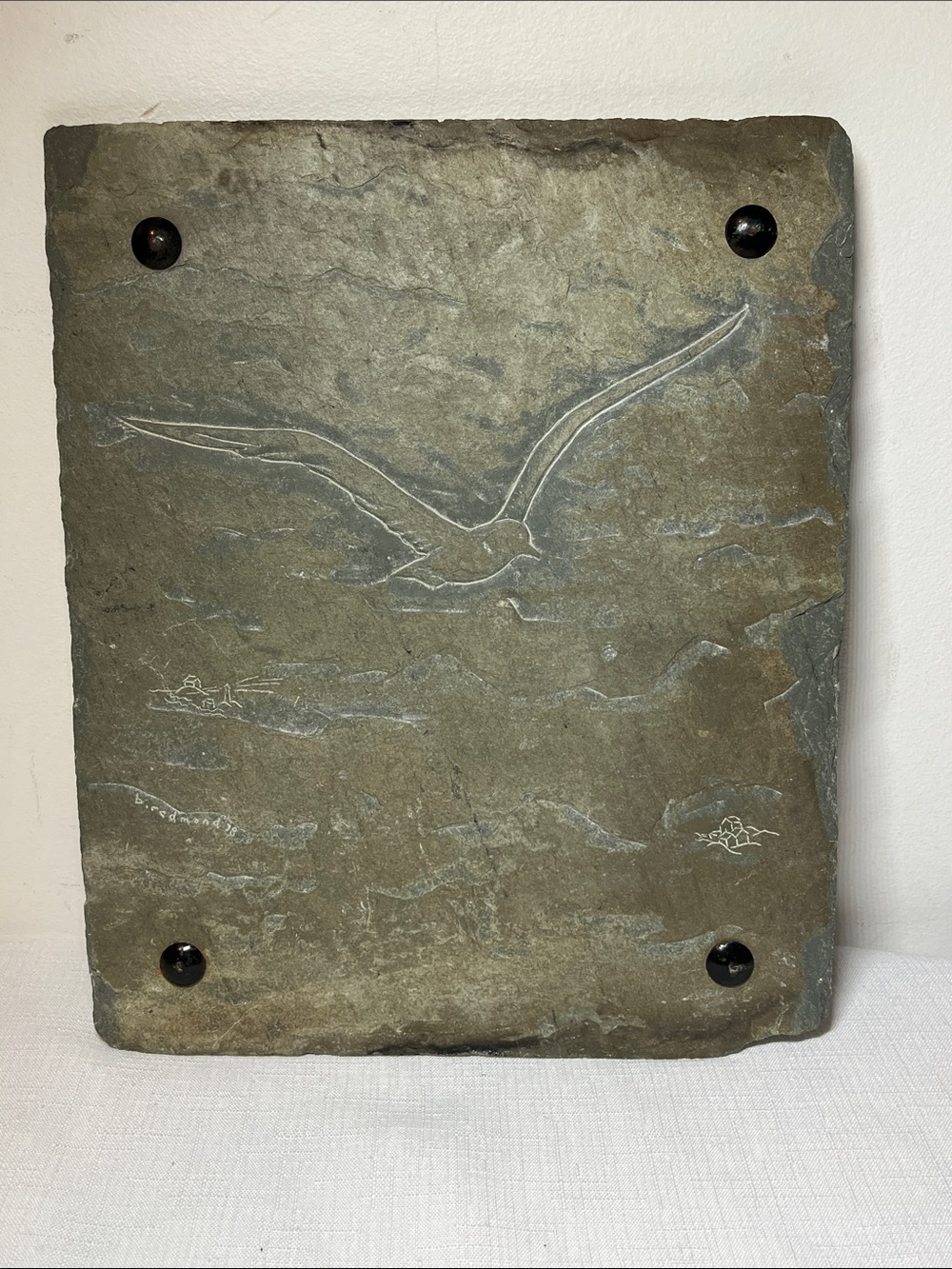 Hand-Carved Slate Seagull Wall Art
Vintage
B. REDMOND 1978
Collectible